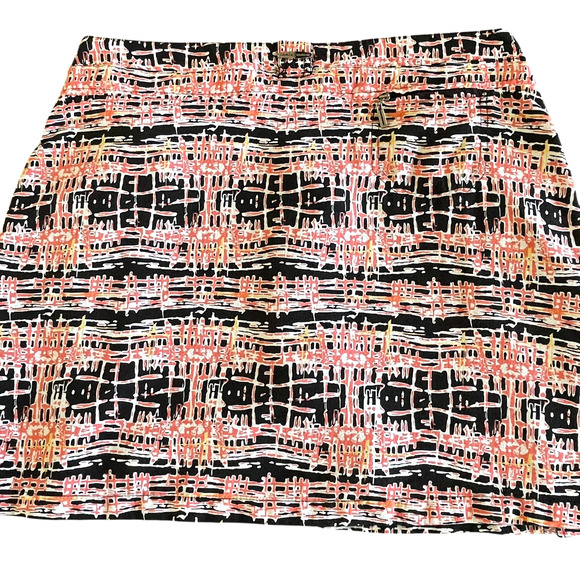 JAMIE SADOCK Women's Plus Size 16 Salmon Pink Black Zip Pockets Activewear Skort - Picture 5 of 7